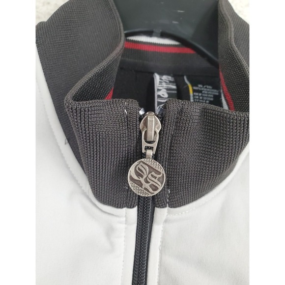 Vtg Quiksilver Track Jacket Men XL Black Red Colorblock Embroidered Logo Varsity - Picture 9 of 12